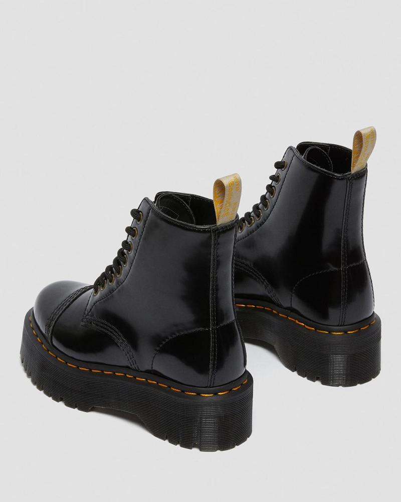 Black Women's Dr Martens Vegan Sinclair Platform Boots | CA 264OKI